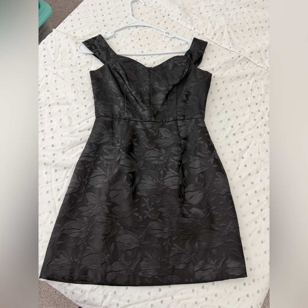Lulu's Black Floral Mini Dress